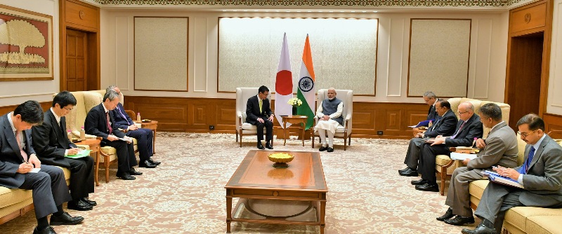 Japan foreign minister Taro Kono calls on PM Modi
