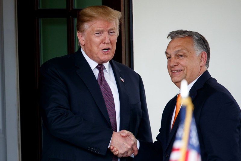Donald Trump welcomes Hungarian Prime Minister Viktor Orban at White House