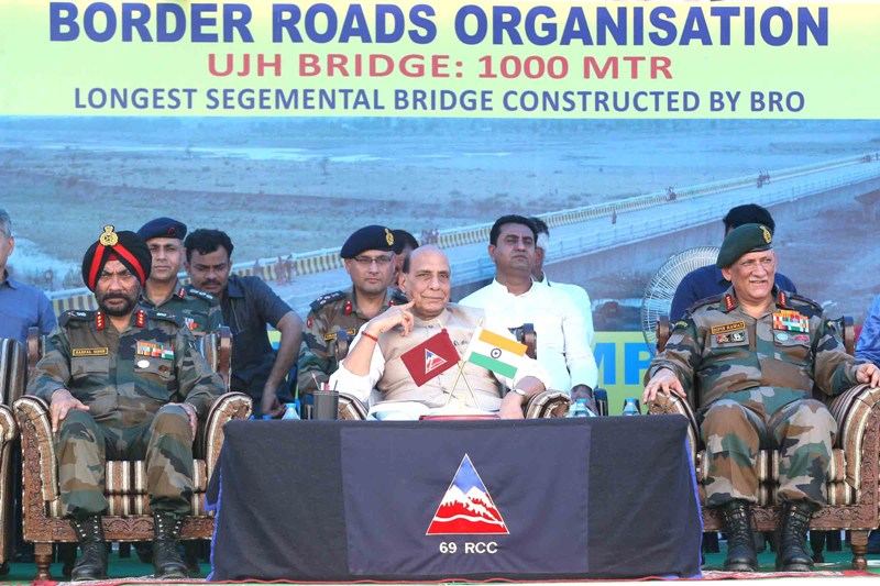 Rajnath Singh dedicates UJH Bridge to nation