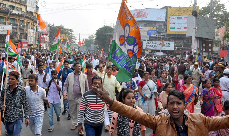 TMC workers take out protest march in Kolkata against CAA