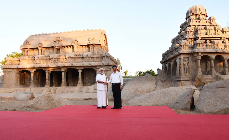 Modi, Jinping talk and pose for camera at Mamallapuram UNESCO World Heritage Site
