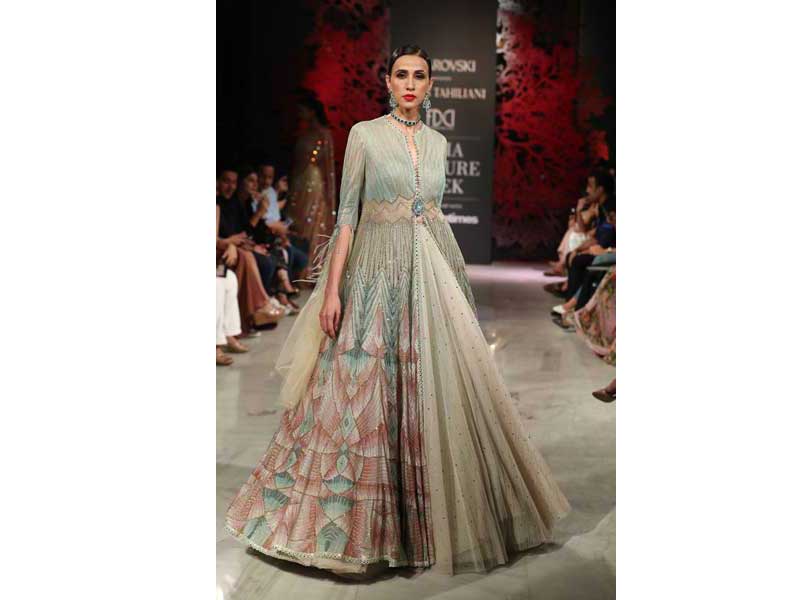 Models walk the ramp for Tarun Tahiliani's show