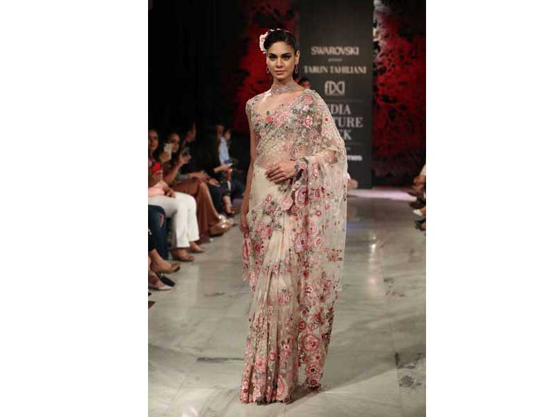 Models walk the ramp for Tarun Tahiliani's show