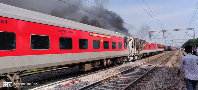 Fire breaks out at pantry car in New Delhi bound Telangana express train