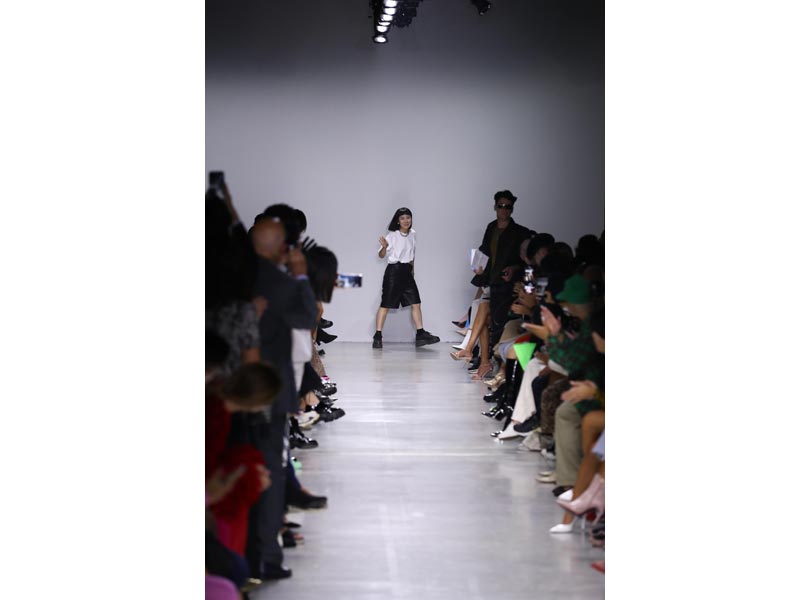 Models walk the ramp for designer Annakiki at Milan Fashion Week