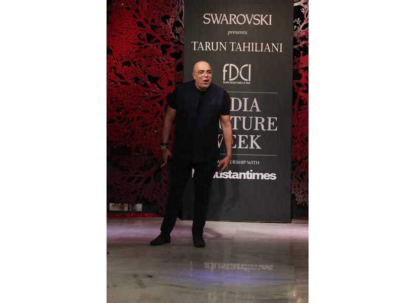 Models walk the ramp for Tarun Tahiliani's show