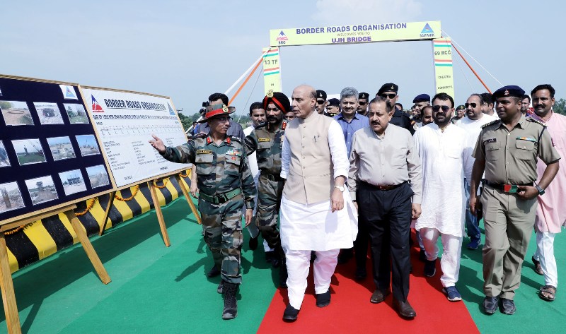 Rajnath Singh dedicates UJH Bridge to nation