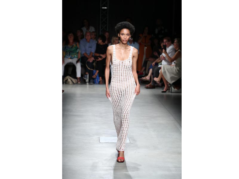 Models walk the ramp for designer Marco Rambaldi at Milan Fashion Week