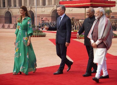 Argentine President Mauricio Macri visits India