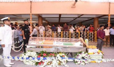 Goa: Final journey of CM Manohar Parrikar begins from Kala Academy to Miramar