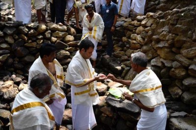 Rahul Gandhi visits stream in Wayanad where his father Rajiv Gandhi's ashes were immersed