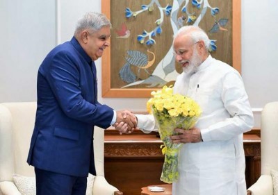 West Bengal Guv Jagdeep Dhankhar meets Narendra Modi