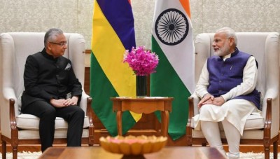 Mauritius PM Pravind Jugnauth meets Modi