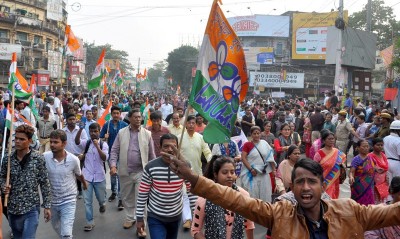 TMC workers take out protest march in Kolkata against CAA