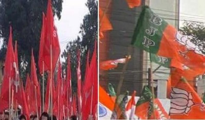 BJP, CPI-M clash during protest rally in Tripura
