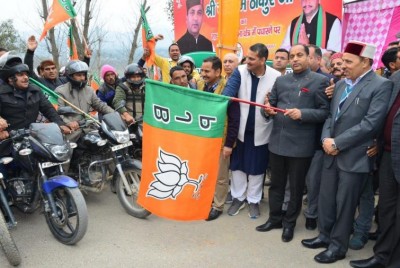 Massive bike rally by BJYM in Hamirpur district