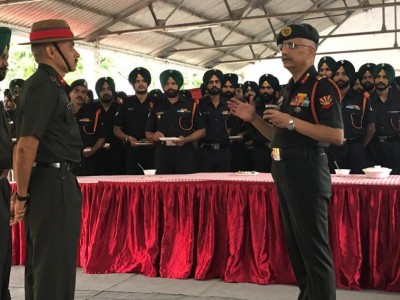 Lieutenant General M M Naravane visits Hasimara for formation of Trishakti Corps