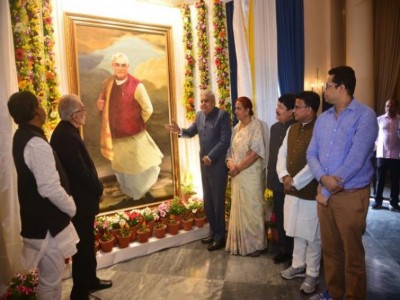 West Bengal Governor unveils portrait of former prime minister Atal Behari Vajpayee 