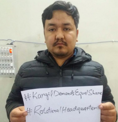 Civil disobedience in Kargil over Ladakh separation from Kashmir division