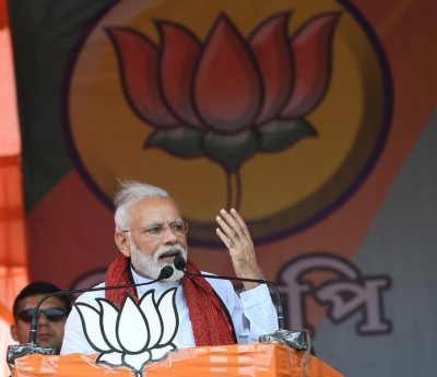 PM Narendra Modi worships Goddess Tripureswari