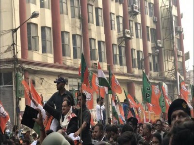JP Nadda leads pro-CAA Abhinandan Rally in Kolkata