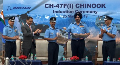 Indian Air Force inducts Chinook Helicopters 