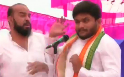 Hardik Patel slapped during a rally in Gujarat