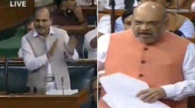 Adhir Ranjan Chowdhury, Amit Shah exchange heated words over Jammu and Kashmir issue