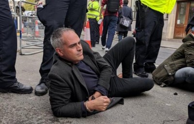 Englandâ€™s Green Party co-leader arrested in London for defying protest ban