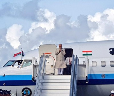 PM Narendra Modi arrives in Maldives for his first foreign trip since Lok Sabha polls victory