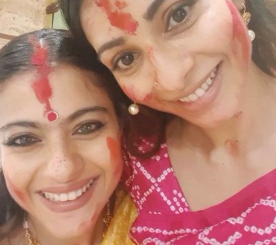 Kajol shares her 'sindoor khela' images on social media for fans