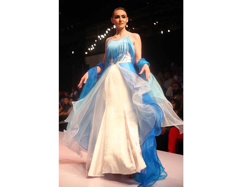 Models walk the ramp at fashion show in New Delhi