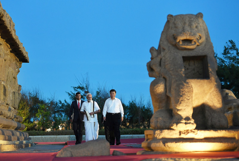 Modi, Jinping talk and pose for camera at Mamallapuram UNESCO World Heritage Site