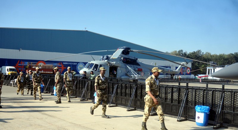 Rafale fighter jet during full dress rehearsal ahead of 12th Edition of Aero India '19 