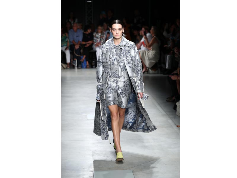 Models walk the ramp for designer Marco Rambaldi at Milan Fashion Week