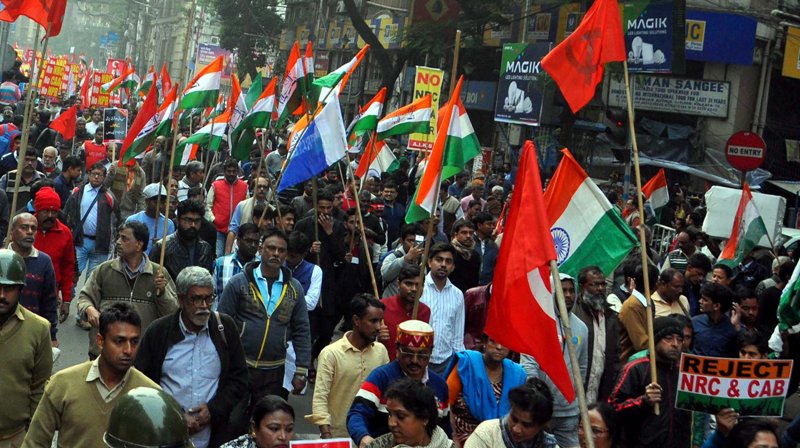 Left, Congress jointly hold protest rally against CAA-NRC-NPR in Kolkata