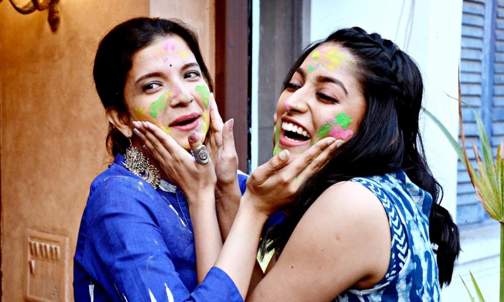 Sweater crew celebrates Holi in Sharbari Datta's Shunyaa
