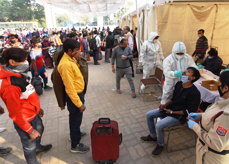 Covid-19 test in New Delhi