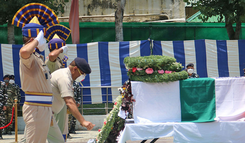 Senior security officials pay homage to CRPF jawan
