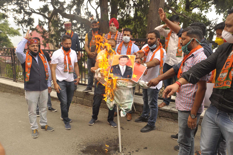 Indians protest Chinese aggression in Ladakh