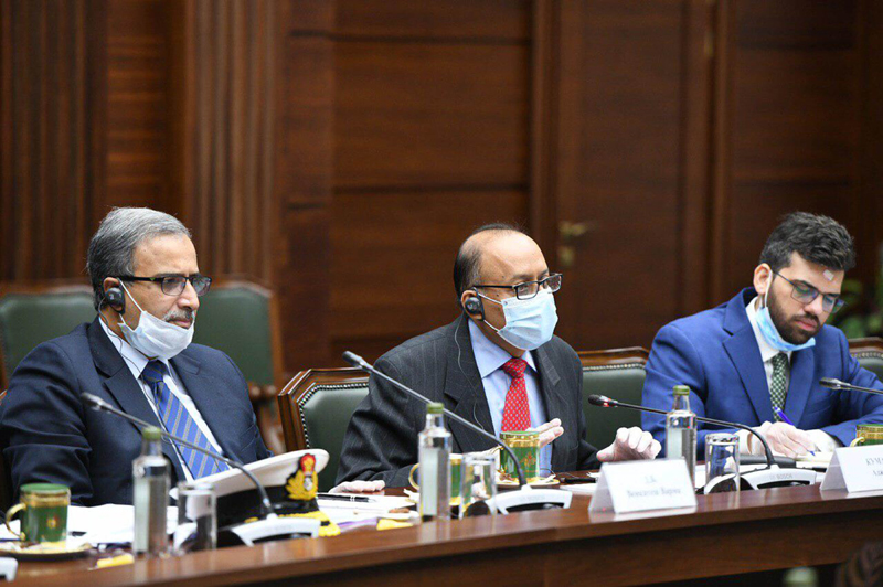 Defence Secretary Dr Ajay Kumar meeting with Deputy Defence Minister of Russia.