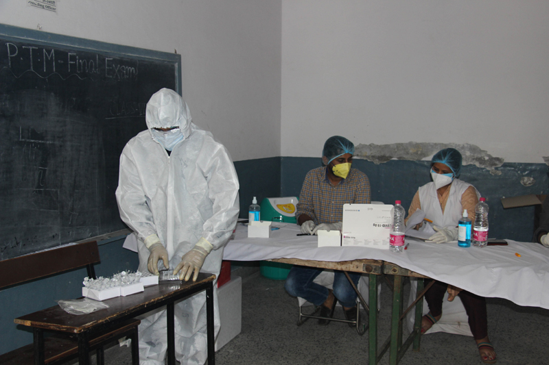 New Delhi: COVID-19 testing centre opened in Shaheen Bagh school