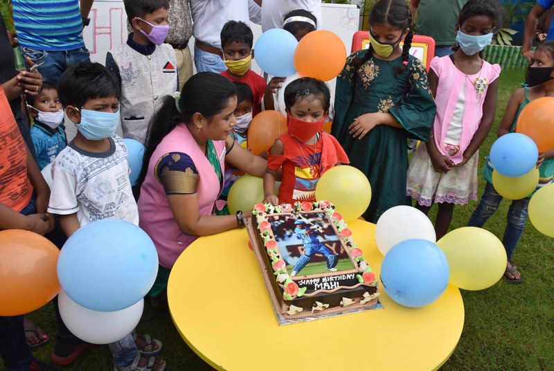 Celebration of MS Dhoni's 39th birthday in Ranchi