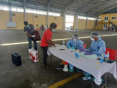 Stranded Indian nationals at Bandar Abbas port 