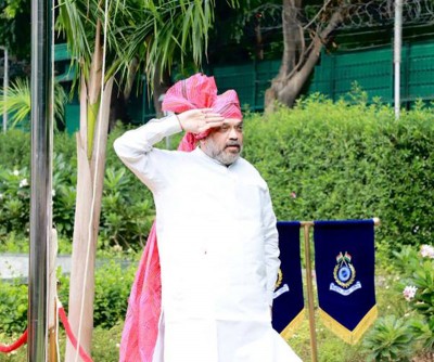 Amit Shah unfurls tricolour, greets nation on Independence Day
