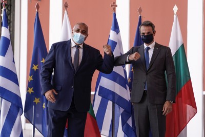 Greek Prime Minister Kyriakos Mitsotakis Bulgarian PM Boyko Borissov meet