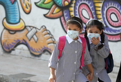 Nablus: Students walk to their school on the first day of the new school year