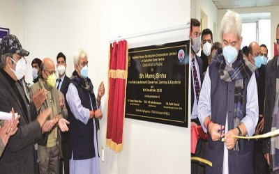 J&K: LG Sinha inaugurates e-Customer Care Centre of KPDCL