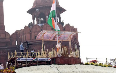 PM Narendra Modi’s speech telecast on big screens in Srinagar
