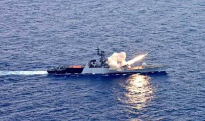 Indian Navy’s INS Kora fires anti-ship missile, hits target in Bay of Bengal